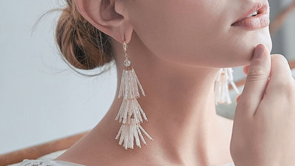 Tassel Fringe Wedding Earrings