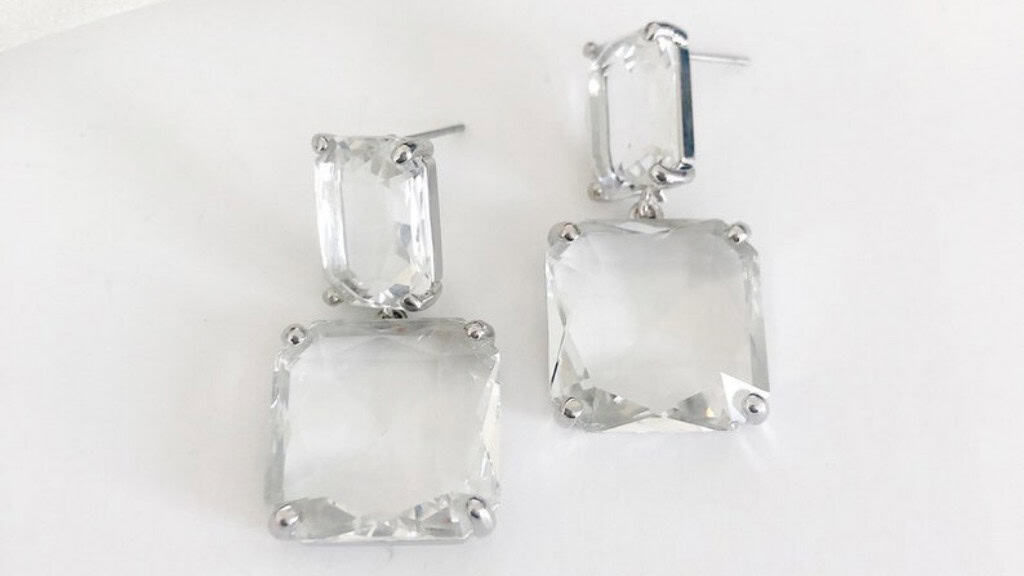 Crystal CZ Wedding Earrings