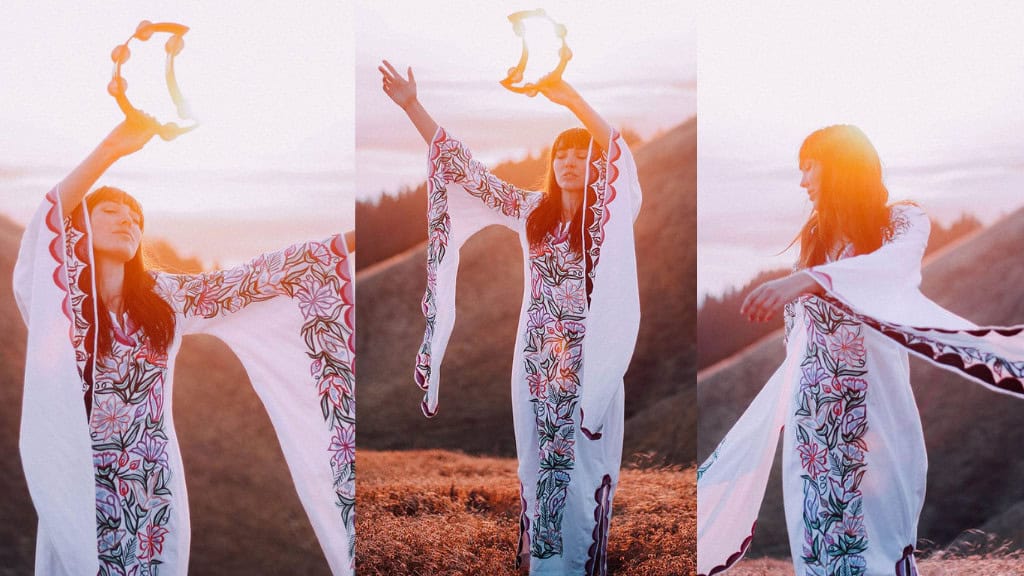 Wildflower Hippie Wedding Kaftan