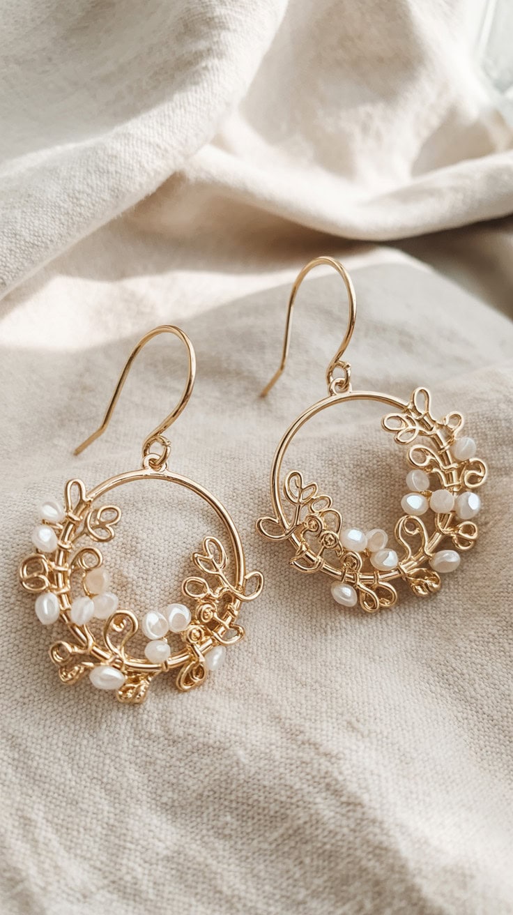 a photograph of a pair of delicate gold f6StBtIzQZm0uDW3rJ1UIg kfot0lHwQ5KVw1ez0UaOLg