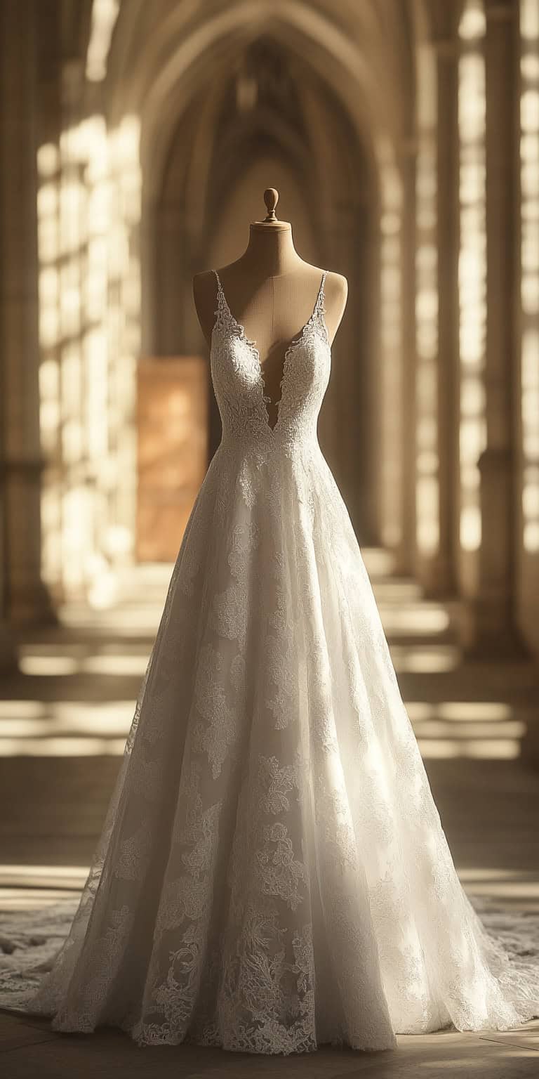 jakecain7 A photorealistic image of a lace A line bodice wedd bfb17bcc 00cb 480c a054 dde0f13e508b 3