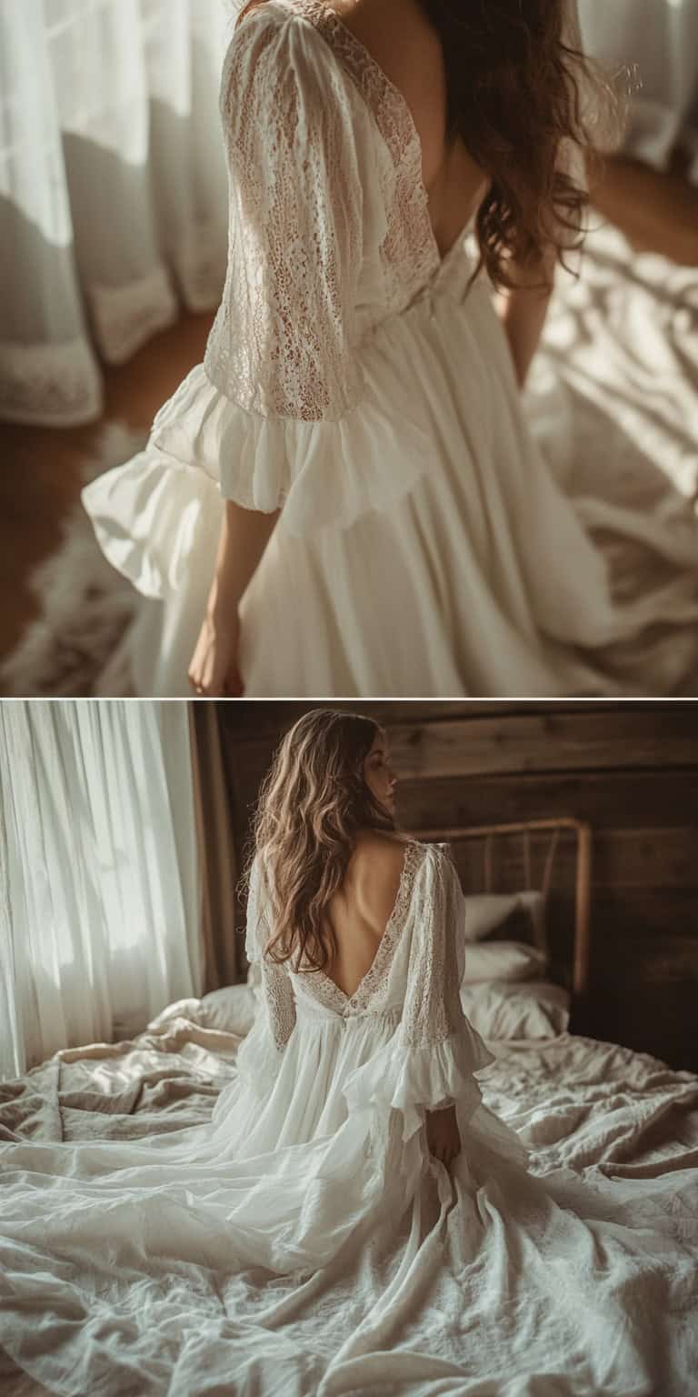 jakecain7 A photorealistic image of a white lace prairie wedd 537a8139 10b0 480c 8207 a7db95e6f4d8 2