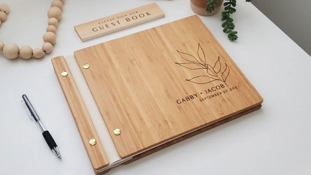 Unique Wooden Photo Guest Book