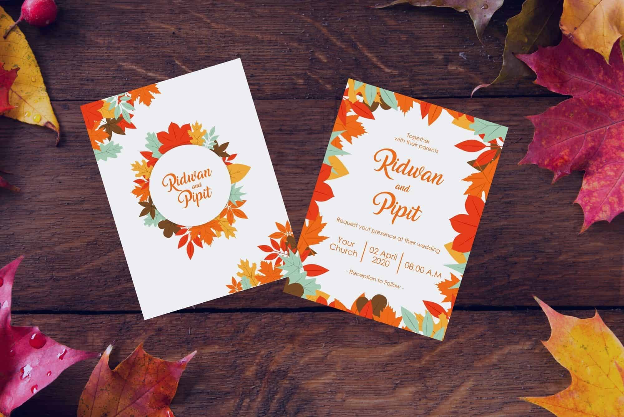 Fall Wedding Invitations