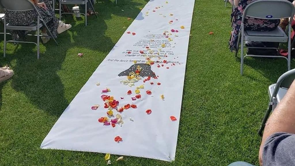 Sci-Fi Themed Personalized Wedding Aisle Runner