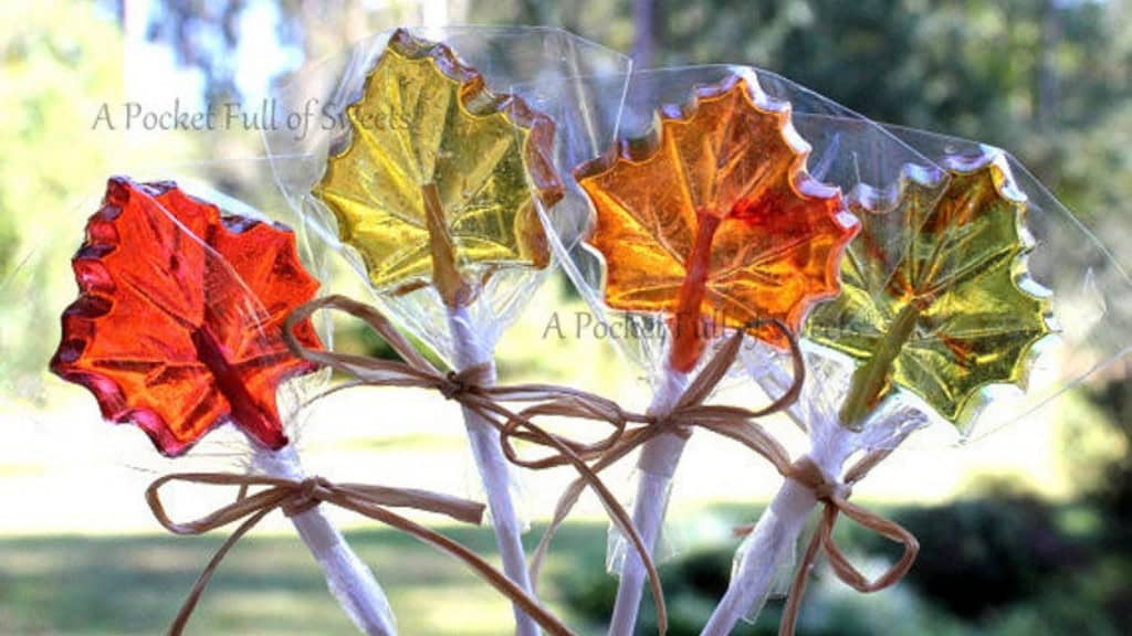 Fall Maple Leaf NON-GMO Lollipops