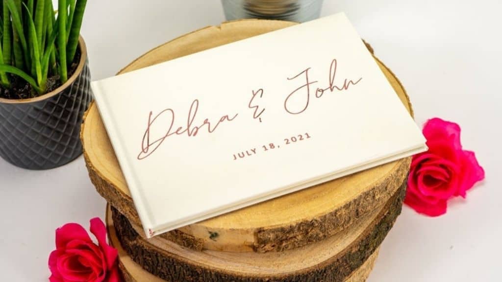 Personalised Elegant Wedding Guest Book