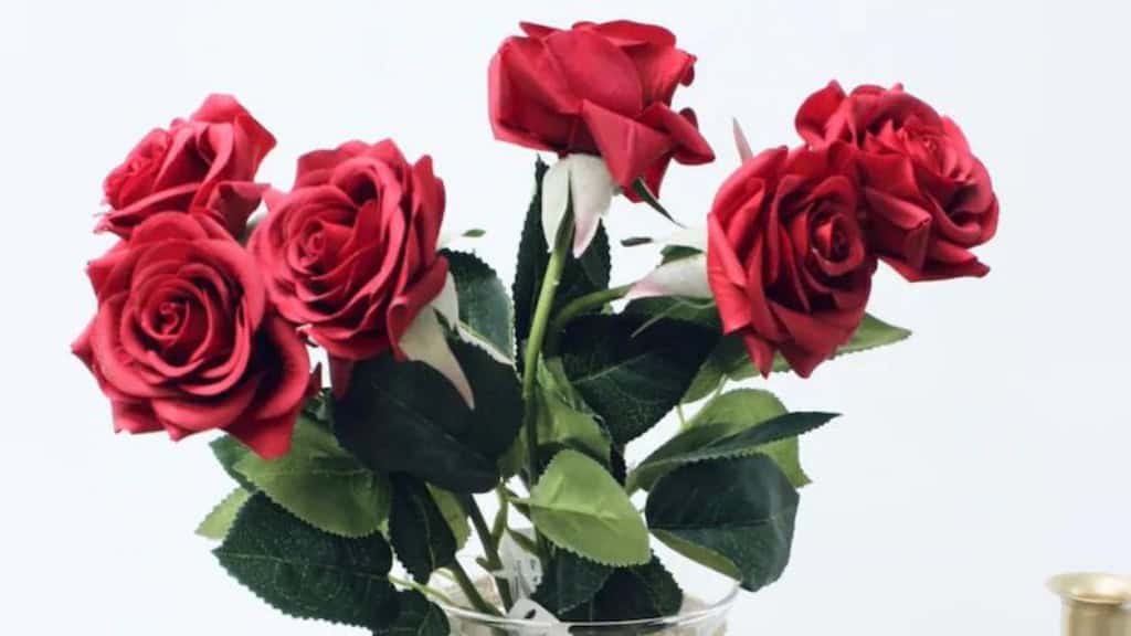 17" Real Touch Artificial Rose Stem