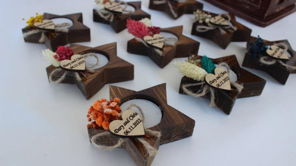Personalized Wooden Tealight Candle Holder