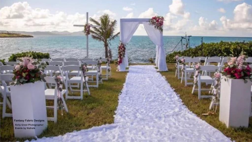 Rose Petal Wedding Aisle Runner