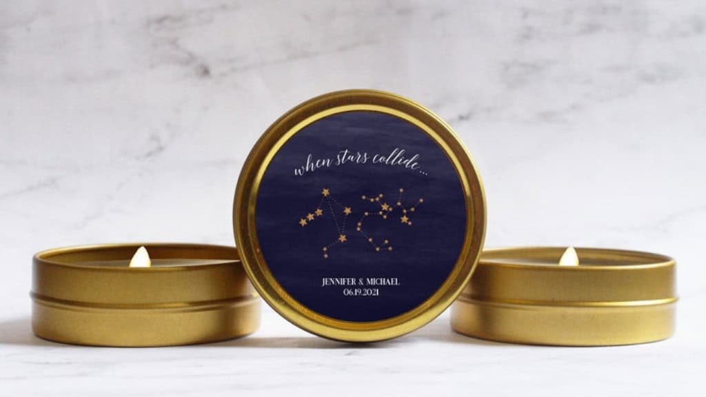 Zodiac Constellation Scented Candle Favors