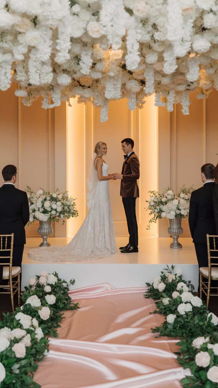 a luxurious indoor wedding ceremony