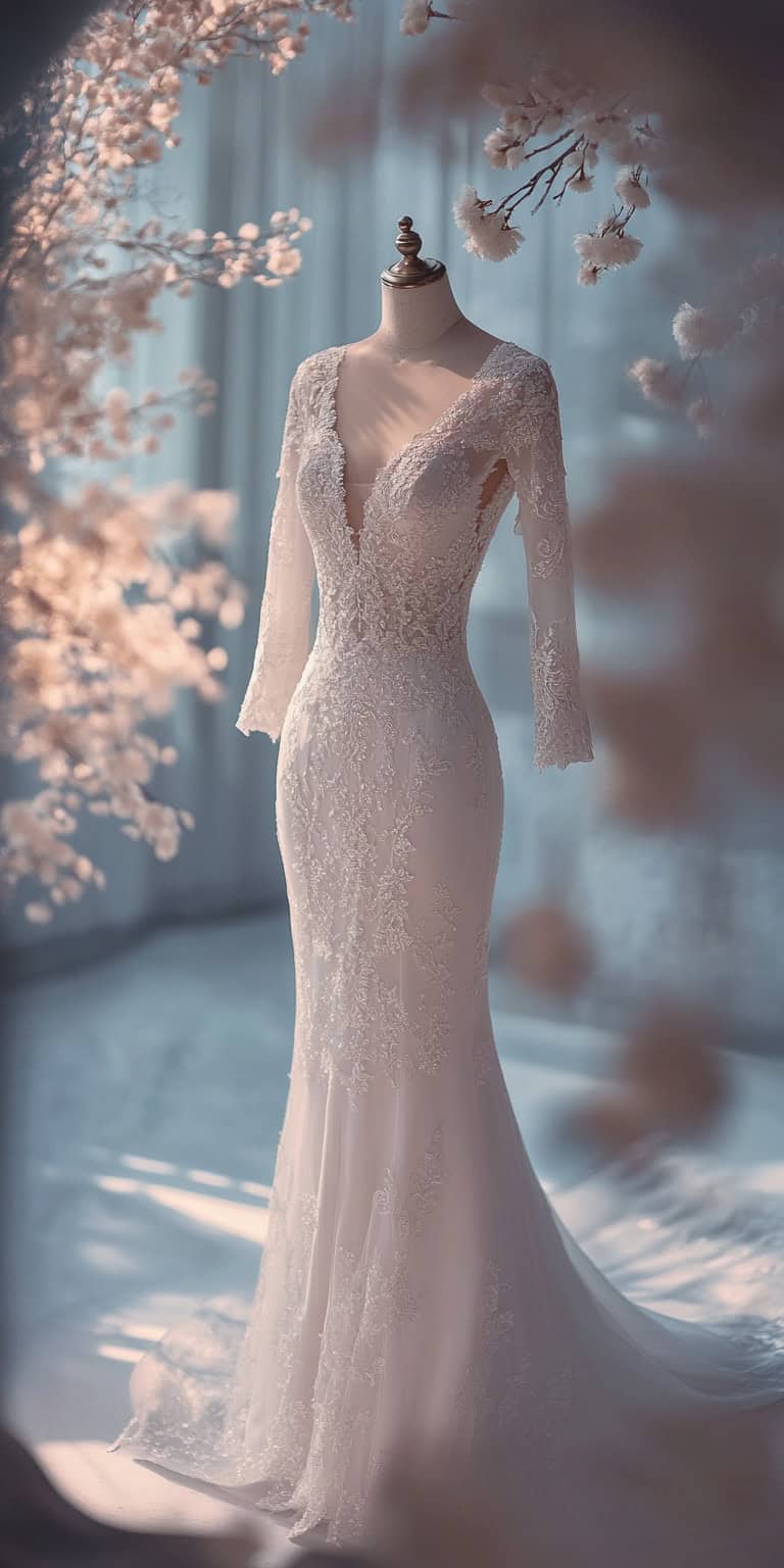 jakecain7 Photorealistic image of a V neck mermaid style gown 18b43402 acf9 4a2c 9a85 42c3cd3c9e69 1