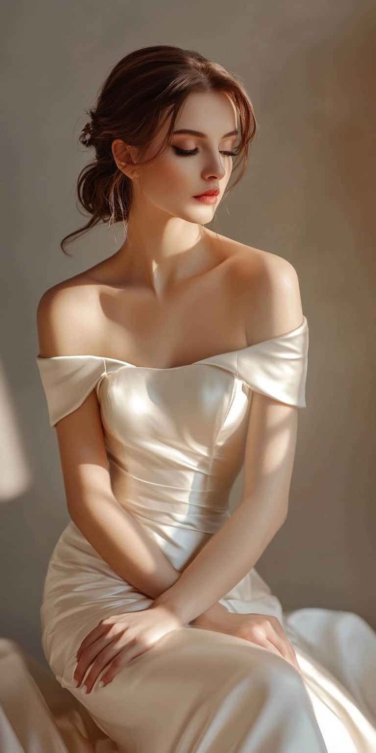 jakecain7 Photorealistic image of a bride in a silky satin of c891b98f 15b3 459f 96d8 aa1a7cec028f 3