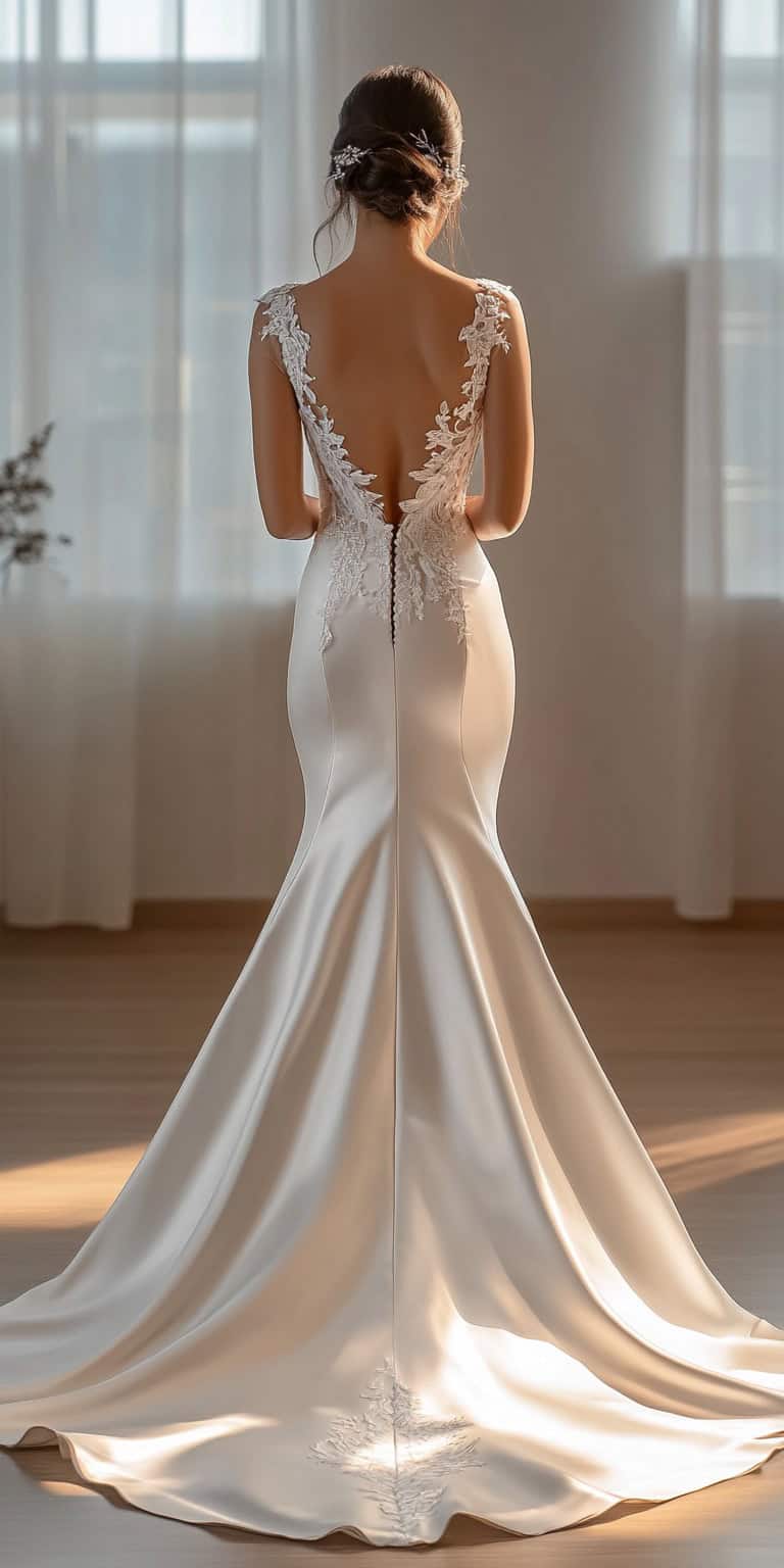 jakecain7 Photorealistic image of a satin mermaid wedding dre fb5c8ec3 1d88 422b 9486 35c5bf7c0f84 3