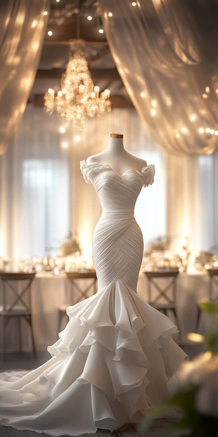 jakecain7 Photorealistic image of an off the shoulder ruffled 6d950d80 3f8c 4d13 b06e 108213bf72ed 0
