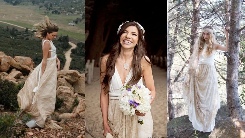 Boho Wedding Dress with Matching Tube Top