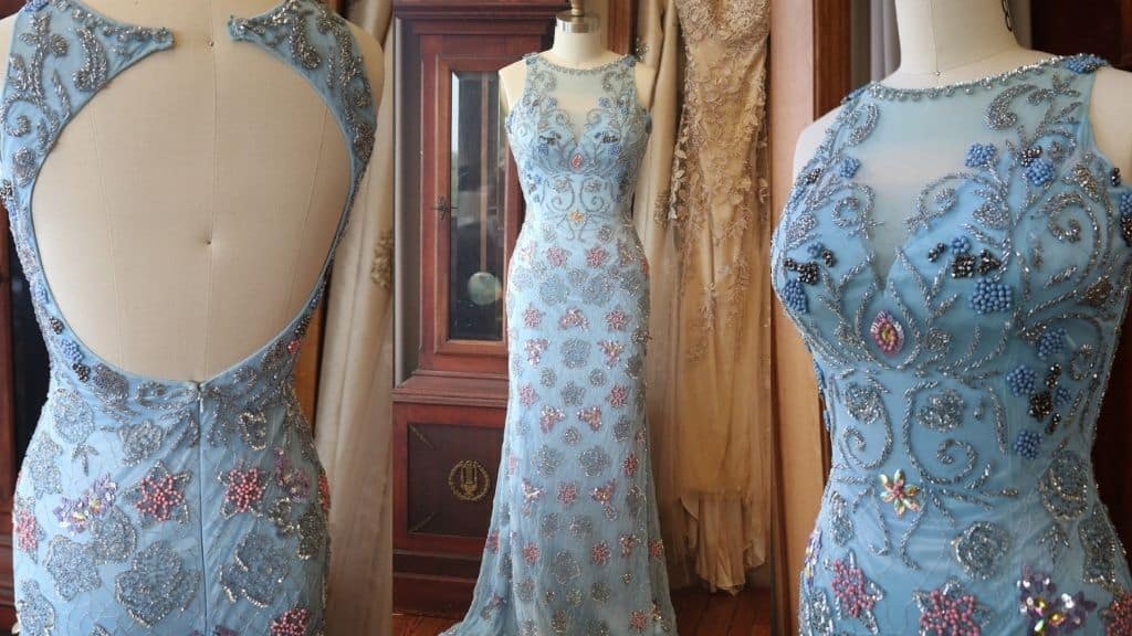 Periwinkle Dream Rainbow Sequin Gown