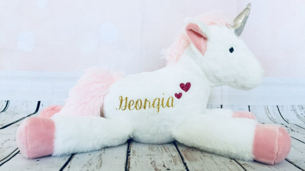 Personalized Unicorn Flower Girl Keepsake