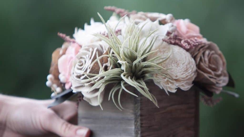 Pink Faux Succulent Centerpiece