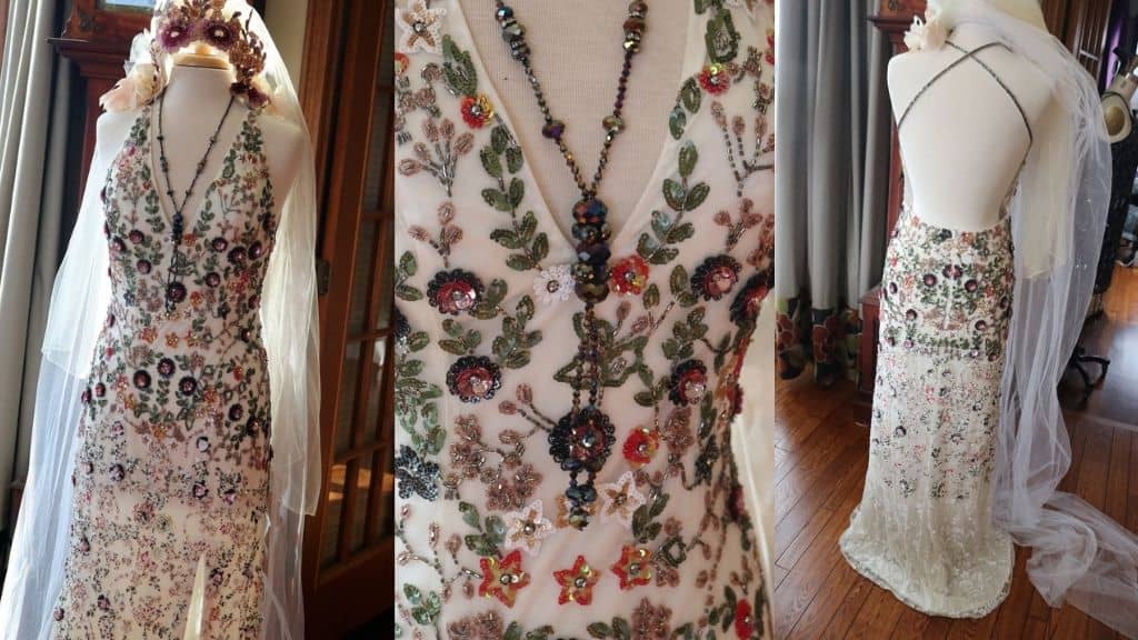 Superbly Sequined Vintage Evening Gown