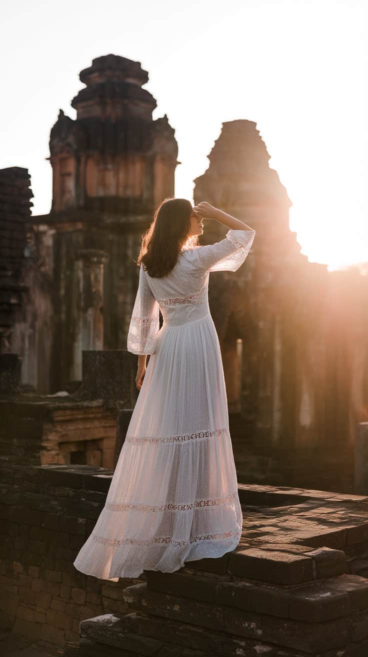 a woman standing atop ancient ruins bath QdMB3 whQG 83Vn20ciOmA ZObYUJ3KQR