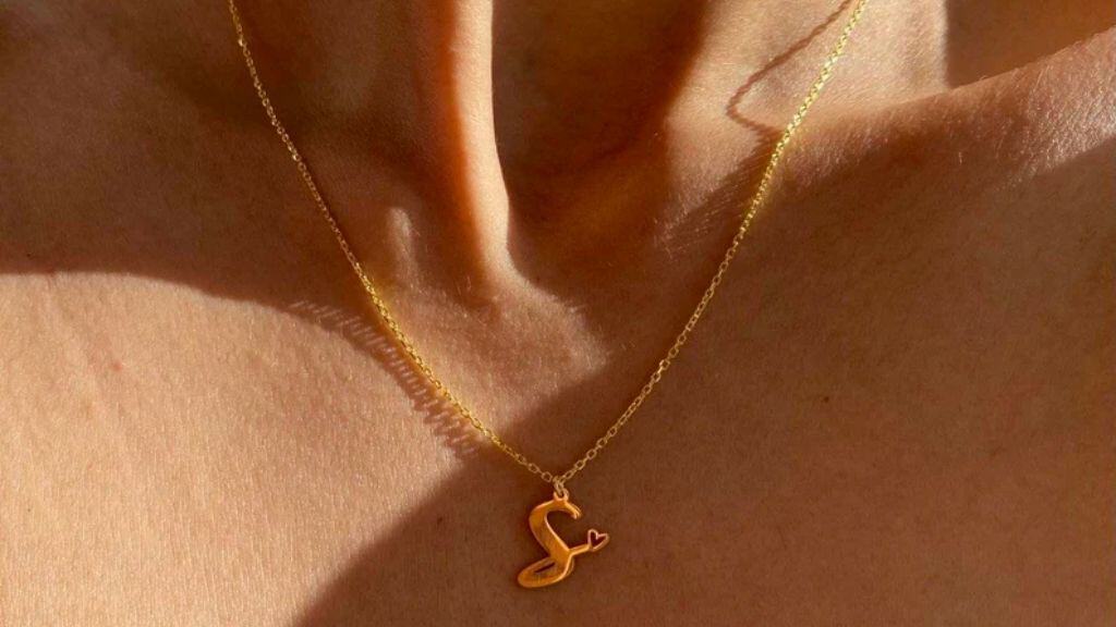 14K Gold Handmade Initial Necklace