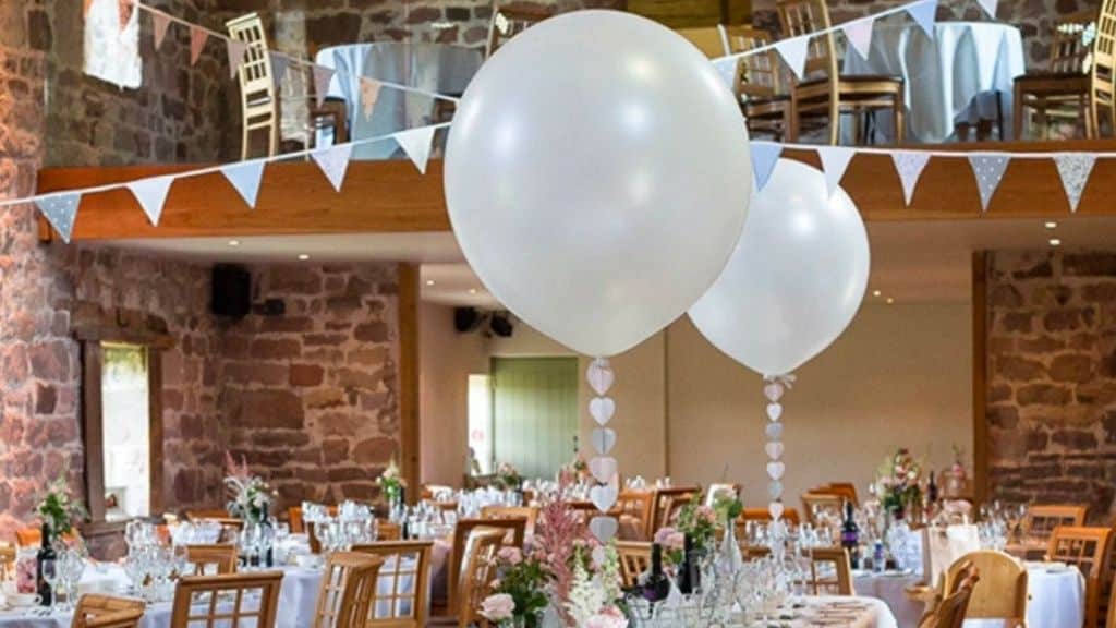 Giant White 36" Oval Wedding Balloons