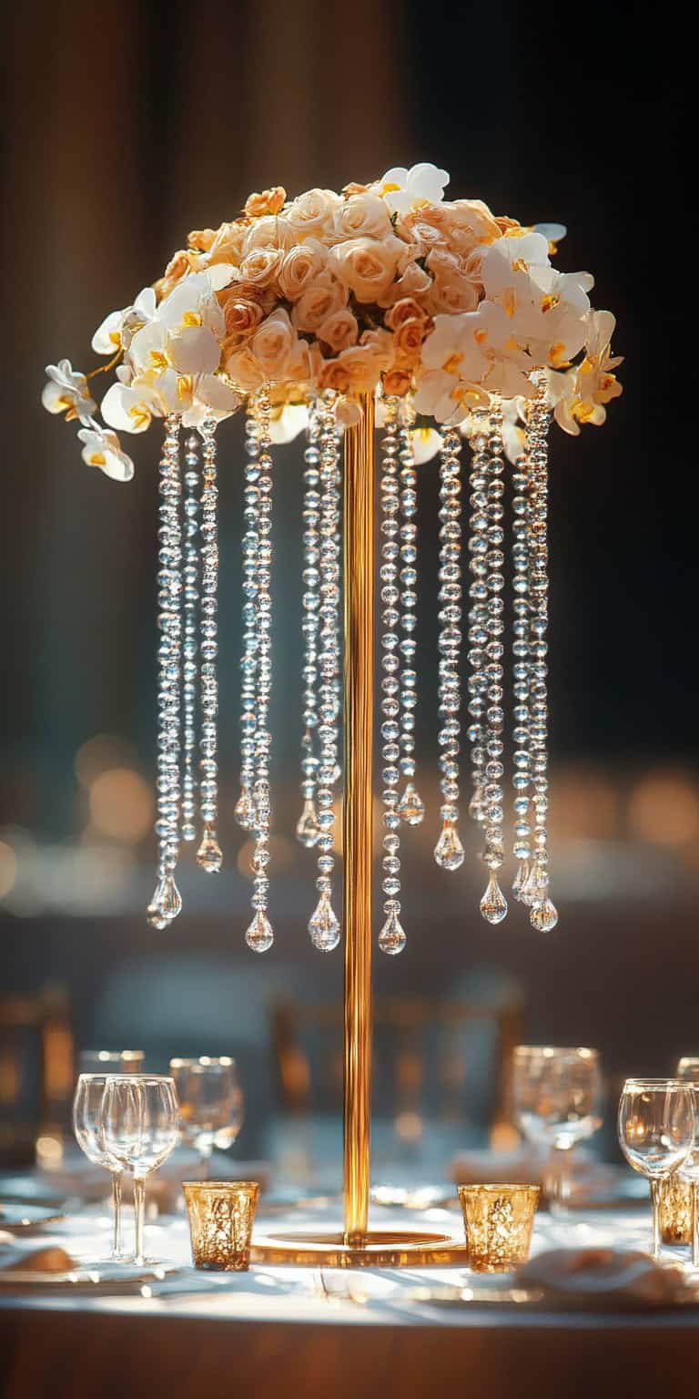 Acrylic Display Centerpiece with Beads