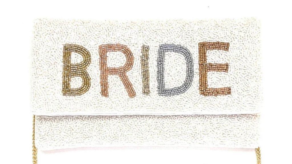 Beaded Bride Clutch Handbag