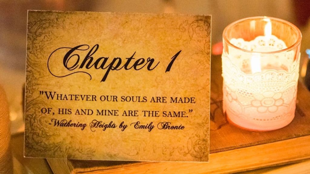 Love Story Wedding Table Numbers
