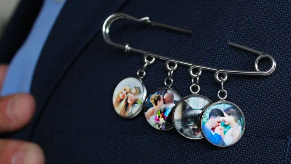 Custom Photo Boutonniere Lapel Pin