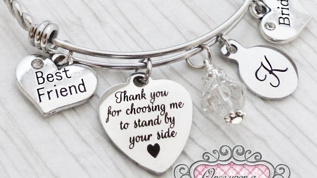 Bridal Twisted Bangle Charm Bracelet