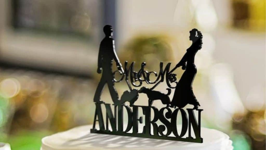 Handmade Dog Wedding Cake Topper