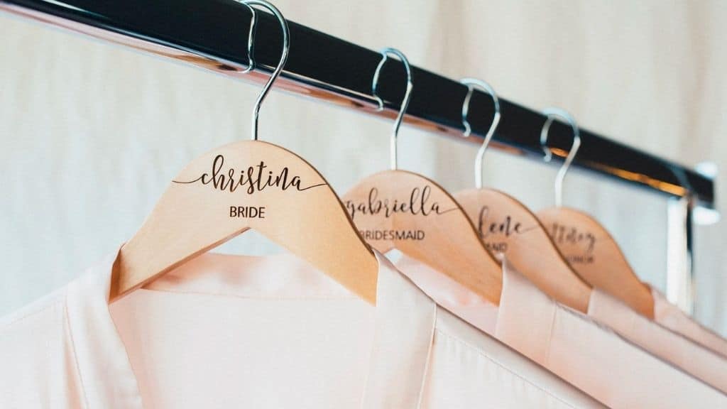 Personalized Hardwood Bridesmaid Hangers