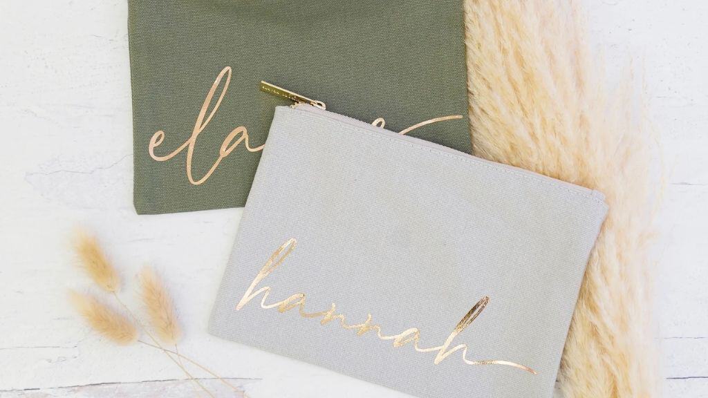Personalized Bridesmaid Makeup Bag