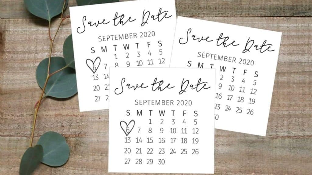 Bridesmaid Save the Date Calendar Card