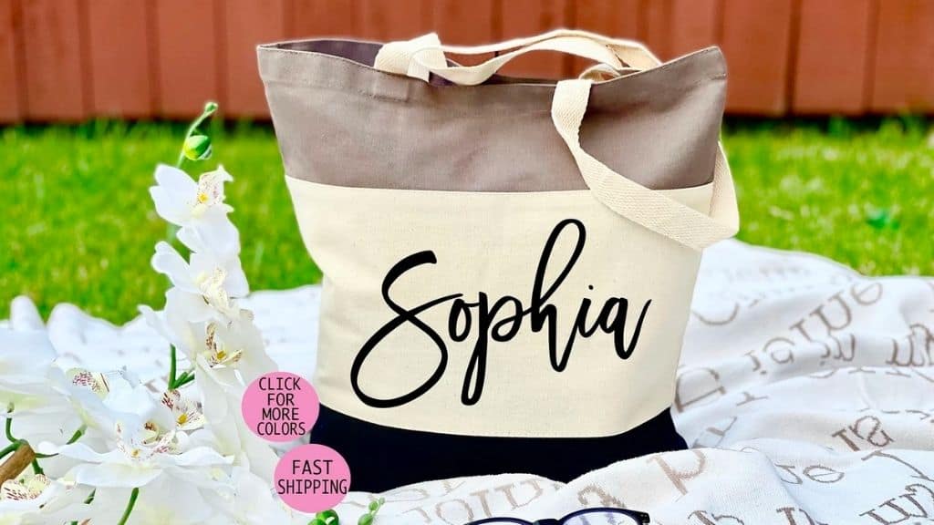 Personalized Bridesmaid Tote Bag