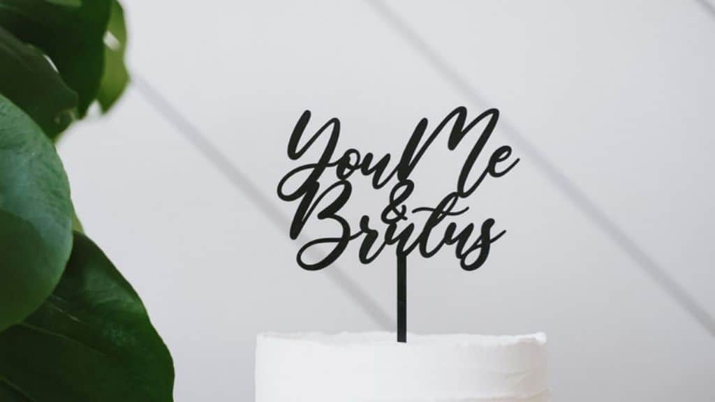 You Me & Our Dog Cat Custom Cake Topper