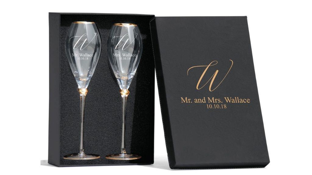 Celebration Laser Engraved Champagne Glasses