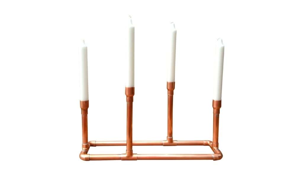 Copper Pipe Industrial Candelabra