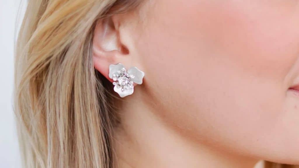 Kacie Floral Bridal Stud Earrings