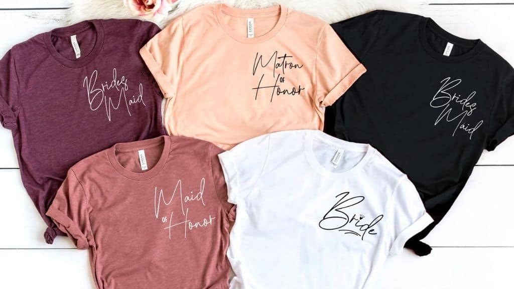 Custom Bridesmaid T-Shirts