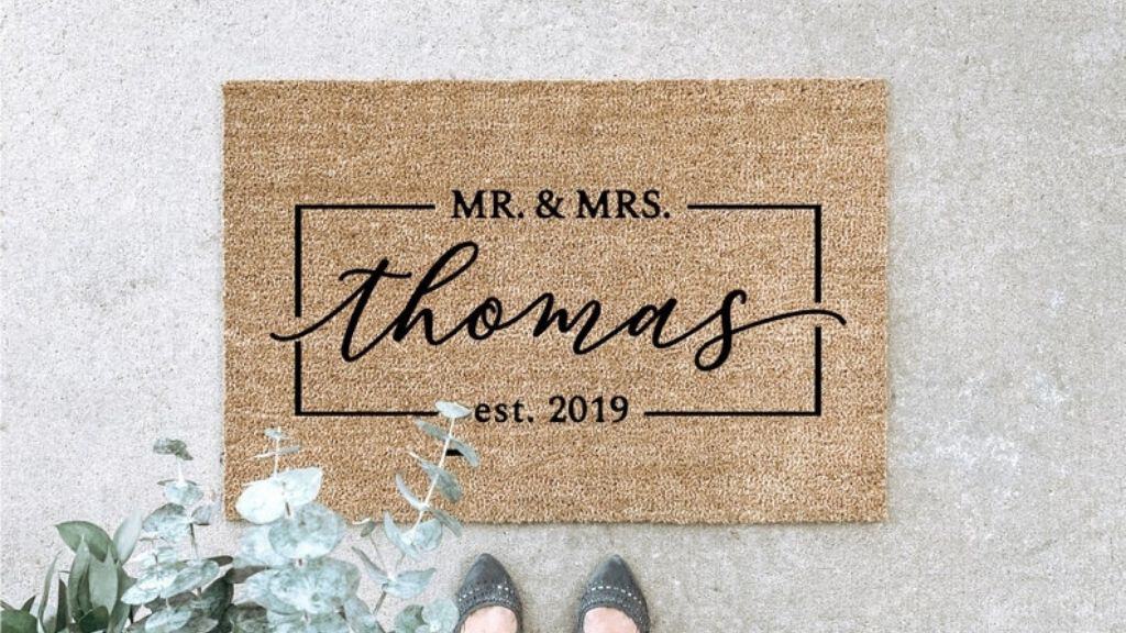 Custom Last Name Doormat Housewarming Gift