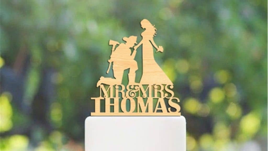 Fireman Wedding Cake Topper