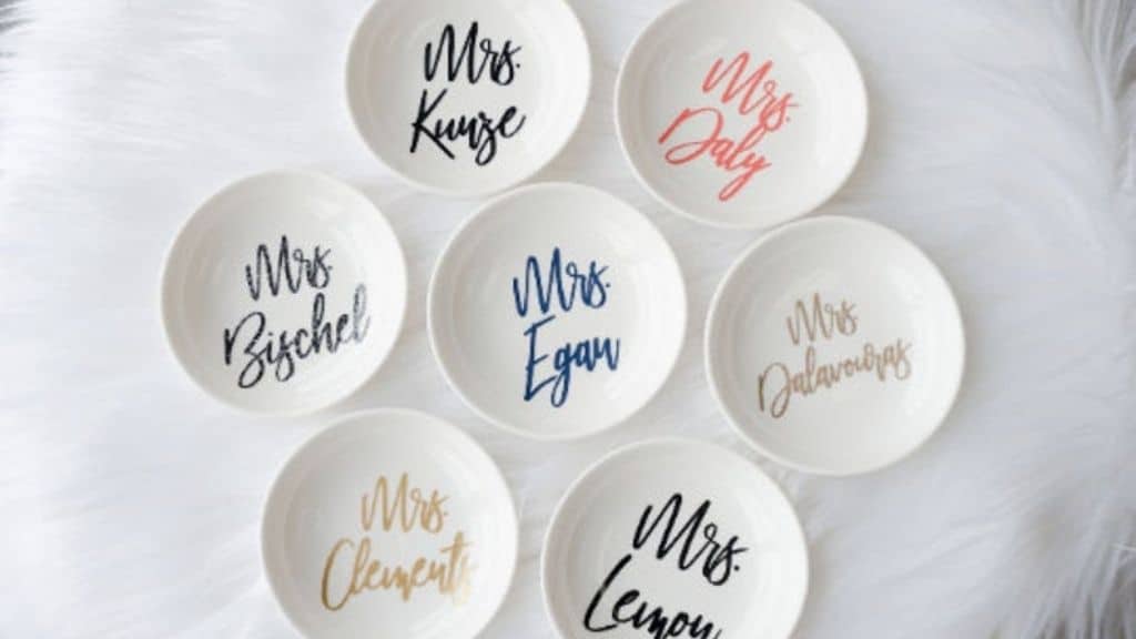 Personalized Mrs Ring Dish