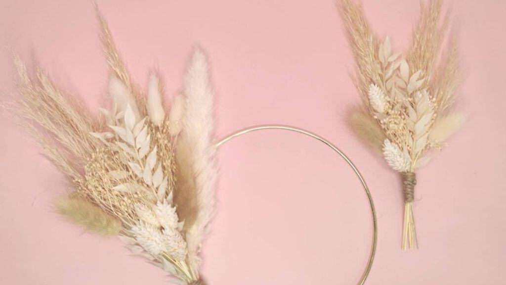 Cake Hoop with Real Dried Flowers