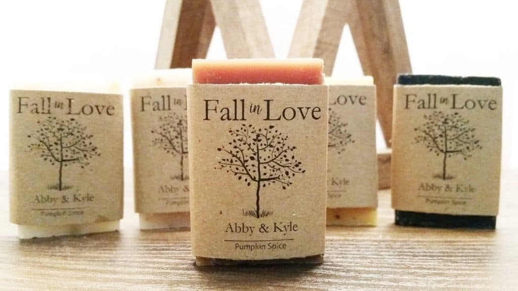 Handmade Fall Wedding Soap Favors