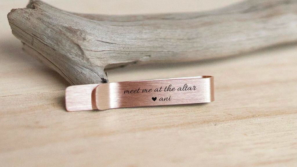 Engraved Personalized Tie Bar
