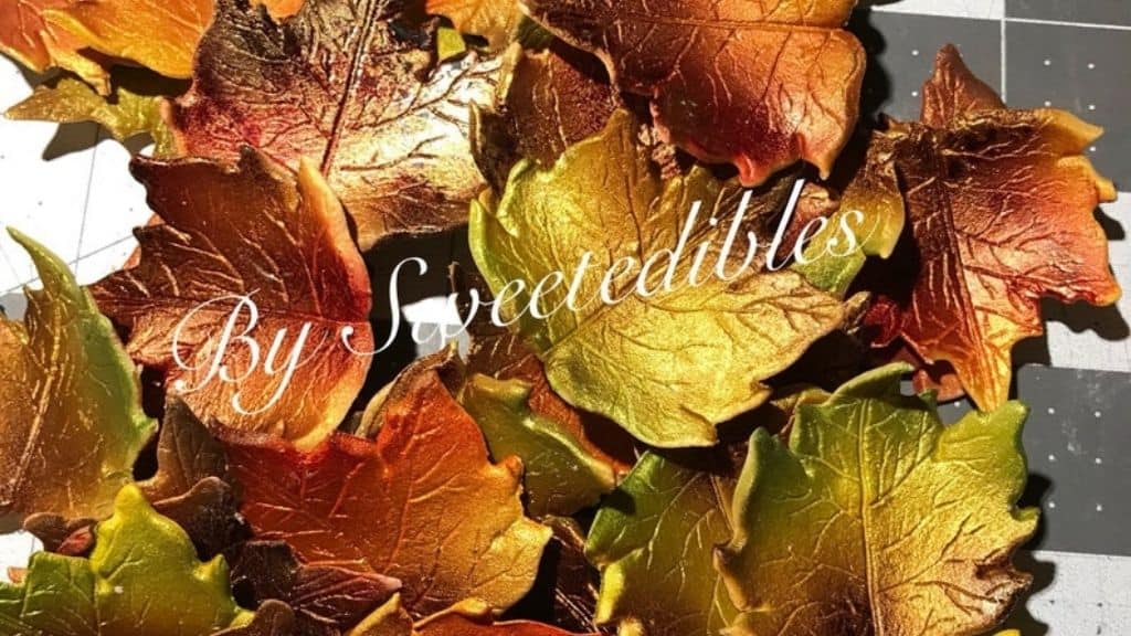 Fall Maple Leaves Edible Cake Decorations
